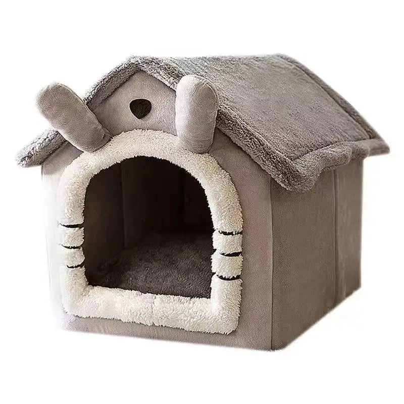 Indoor Pet Bed Tent House | Soft Warm Kennel for Dogs & Cats