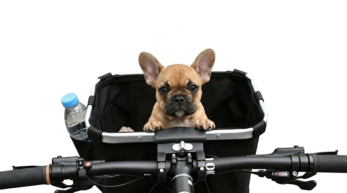 Foldable Pet Bike Basket – Handlebar Carrier for Cats & Dogs
