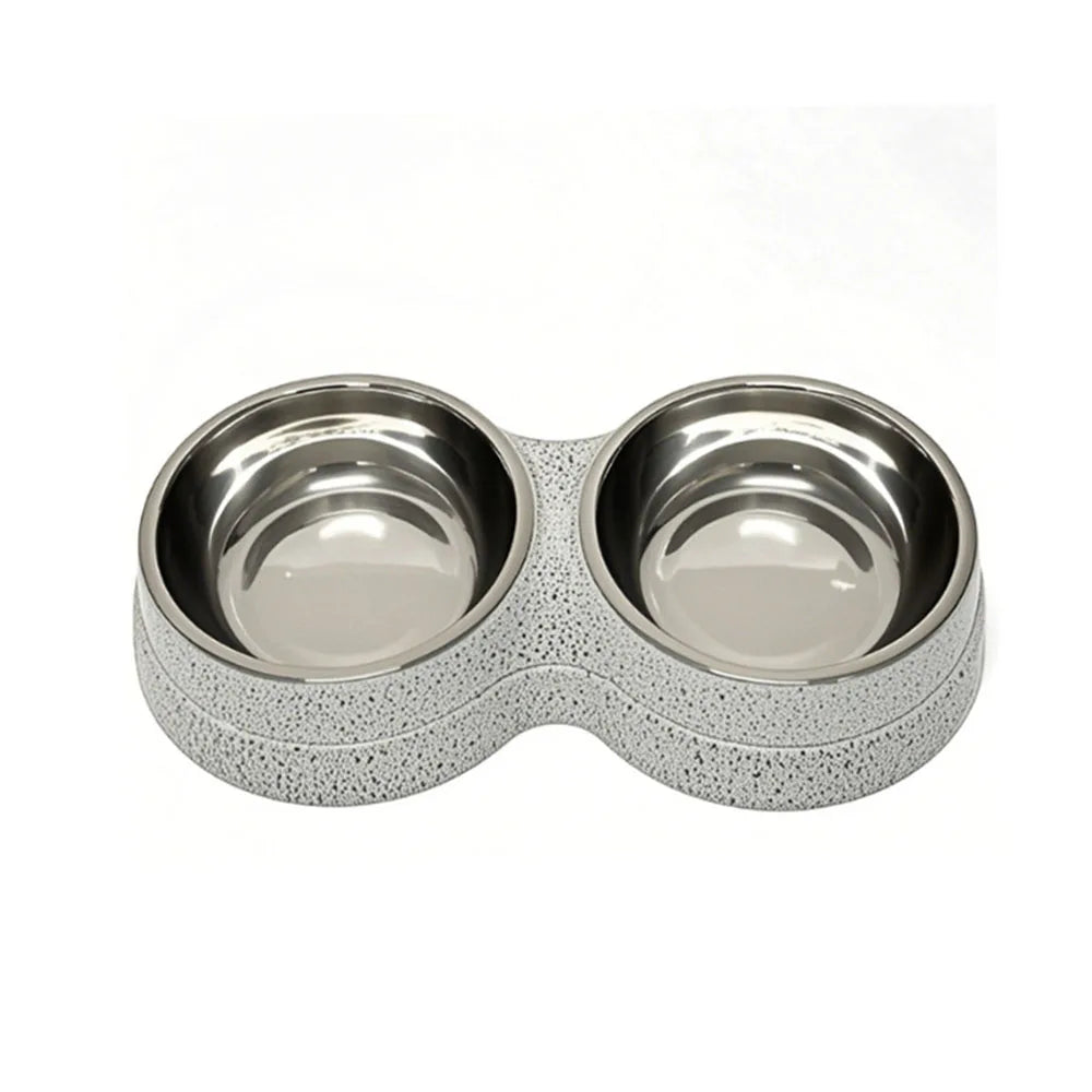 2-in-1 Dual Pet Bowl – Food & Water Feeder for Cats, Puppies & Small Dogs