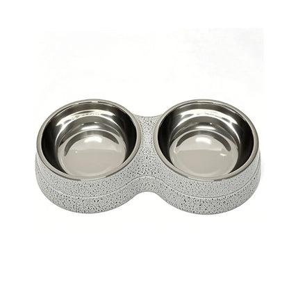 2-in-1 Dual Pet Bowl – Food & Water Feeder for Cats, Puppies & Small Dogs