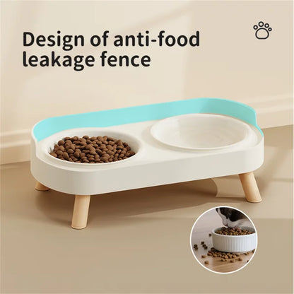 Stainless Steel Dog Bowl – 2-in-1 Food & Water, Anti-Tip Design
