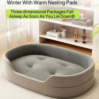 All-Season Dog Sofa Bed with Ice Silk Cooling Mat | Waterproof & Chew-Proof | S to XXL