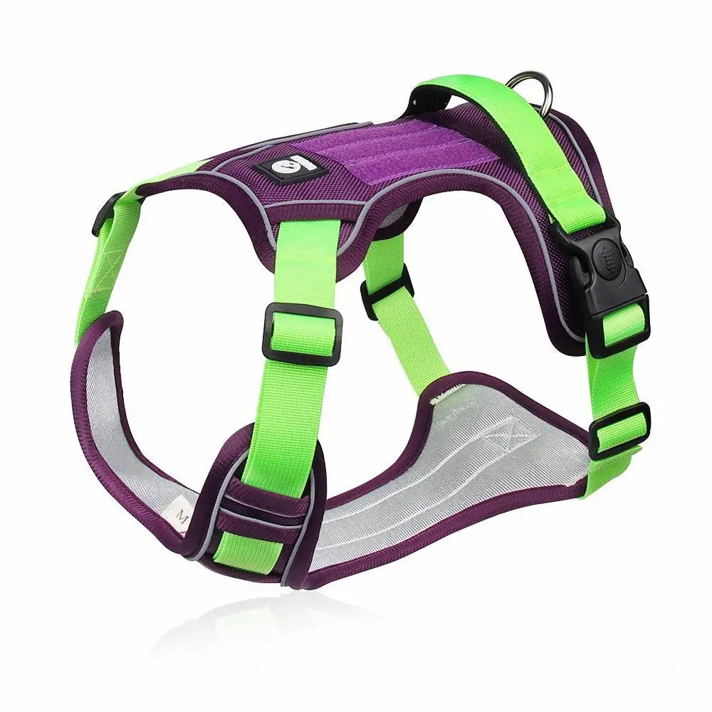 Reflective Oxford Vest Dog Harness — Adjustable for Medium & Large Breeds