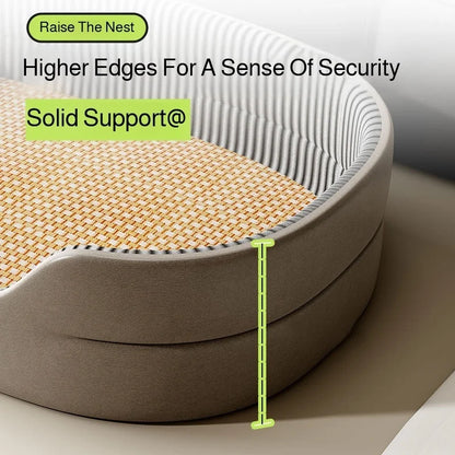 All-Season Dog Sofa Bed with Ice Silk Cooling Mat | Waterproof & Chew-Proof | S to XXL