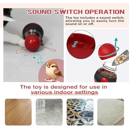 Interactive Cat Puzzle Feeder – Rotating Outlet Slow Feeder for Mental Stimulation
