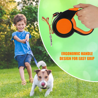 8M Retractable Dog Lead — Heavy Duty Walking Leash with Reflective Tape & Non-Slip Handle | Small, Medium & Large Dogs