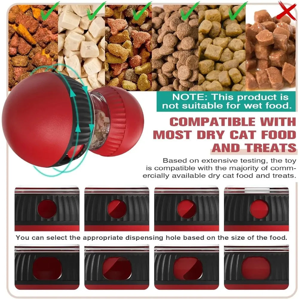 Interactive Cat Puzzle Feeder – Rotating Outlet Slow Feeder for Mental Stimulation