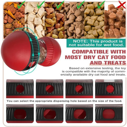 Interactive Cat Puzzle Feeder – Rotating Outlet Slow Feeder for Mental Stimulation