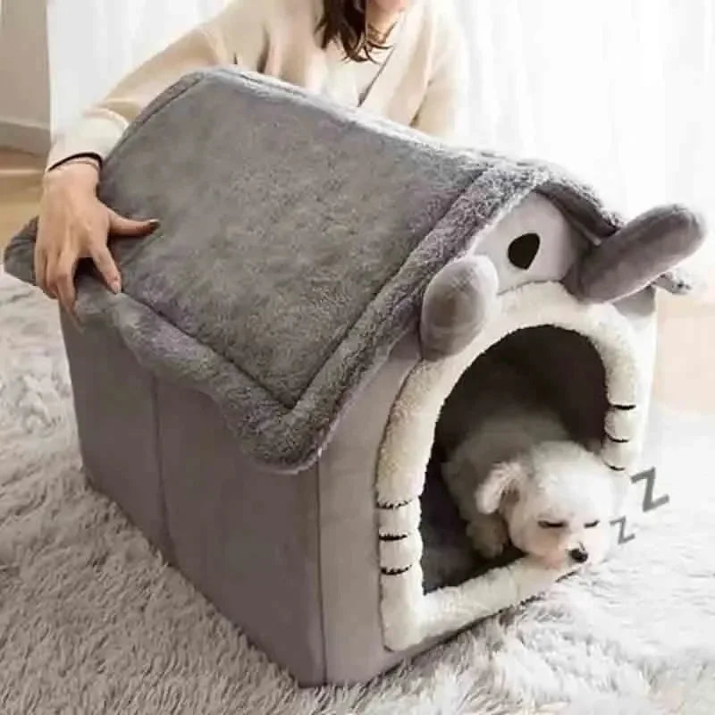 Indoor Pet Bed Tent House | Soft Warm Kennel for Dogs & Cats