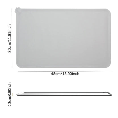 Silicone Anti-Spill Pet Feeding Mat – Non-Slip Food & Water Bowl Pad for Cats & Dogs