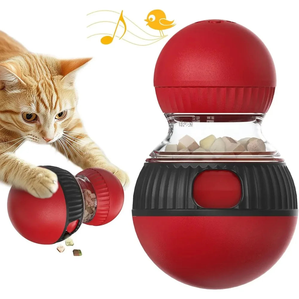 Interactive Cat Puzzle Feeder – Rotating Outlet Slow Feeder for Mental Stimulation