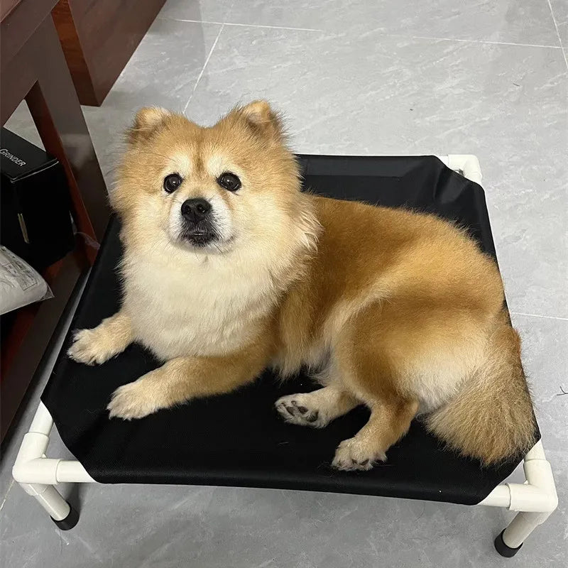 Elevated Folding Pet Camping Bed | Portable Washable Dog & Cat Hammock
