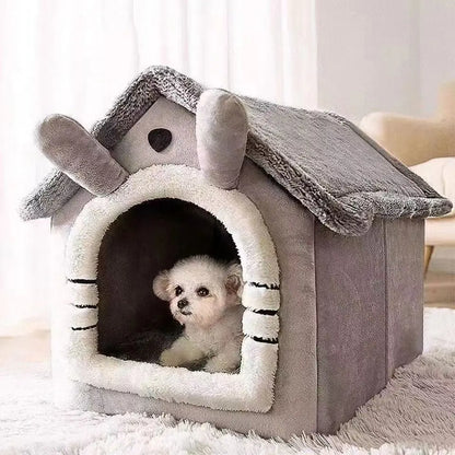 Indoor Pet Bed Tent House | Soft Warm Kennel for Dogs & Cats