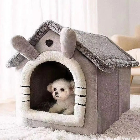 Indoor Pet Bed Tent House | Soft Warm Kennel for Dogs & Cats