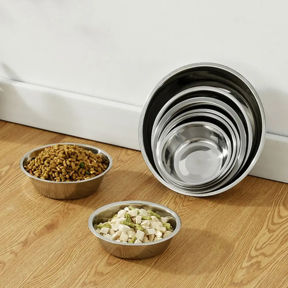 Stainless Steel Pet Bowl – Food & Water Feeder for Dogs & Cats | S to XXL