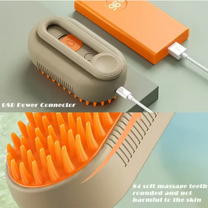 Dog & Cat Steam Spray Grooming Brush