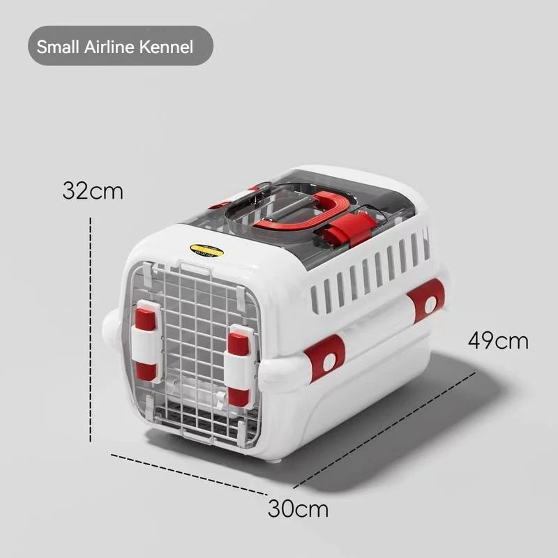 Portable Hard-Shell Pet Carrier | Drop-Resistant Travel Cage & Bed