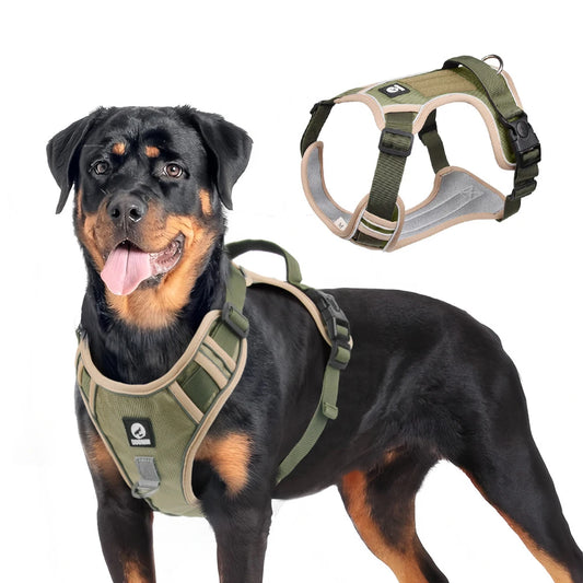 Reflective Oxford Vest Dog Harness — Adjustable for Medium & Large Breeds