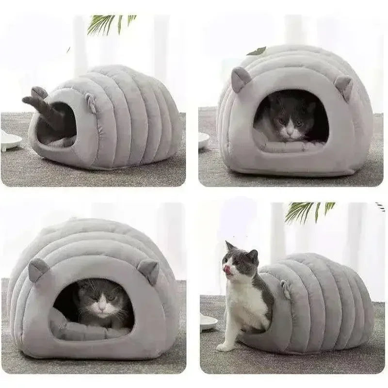 Washable Plush Pet Bed – Warm & Soft Sleeping Bed for Cats & Dogs