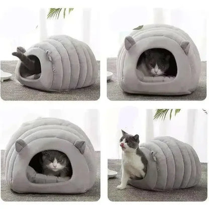 Washable Plush Pet Bed – Warm & Soft Sleeping Bed for Cats & Dogs