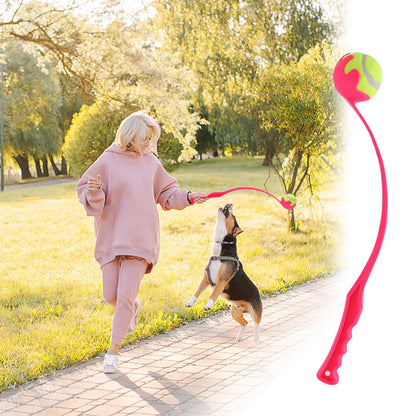 Dog Ball Thrower Stick | Outdoor Training & Play Toy with Tennis Ball