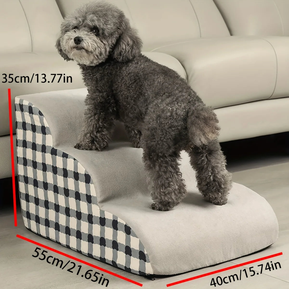 Non-Slip Pet Stairs – 2 & 3 Step Foam Steps for Dogs & Cats