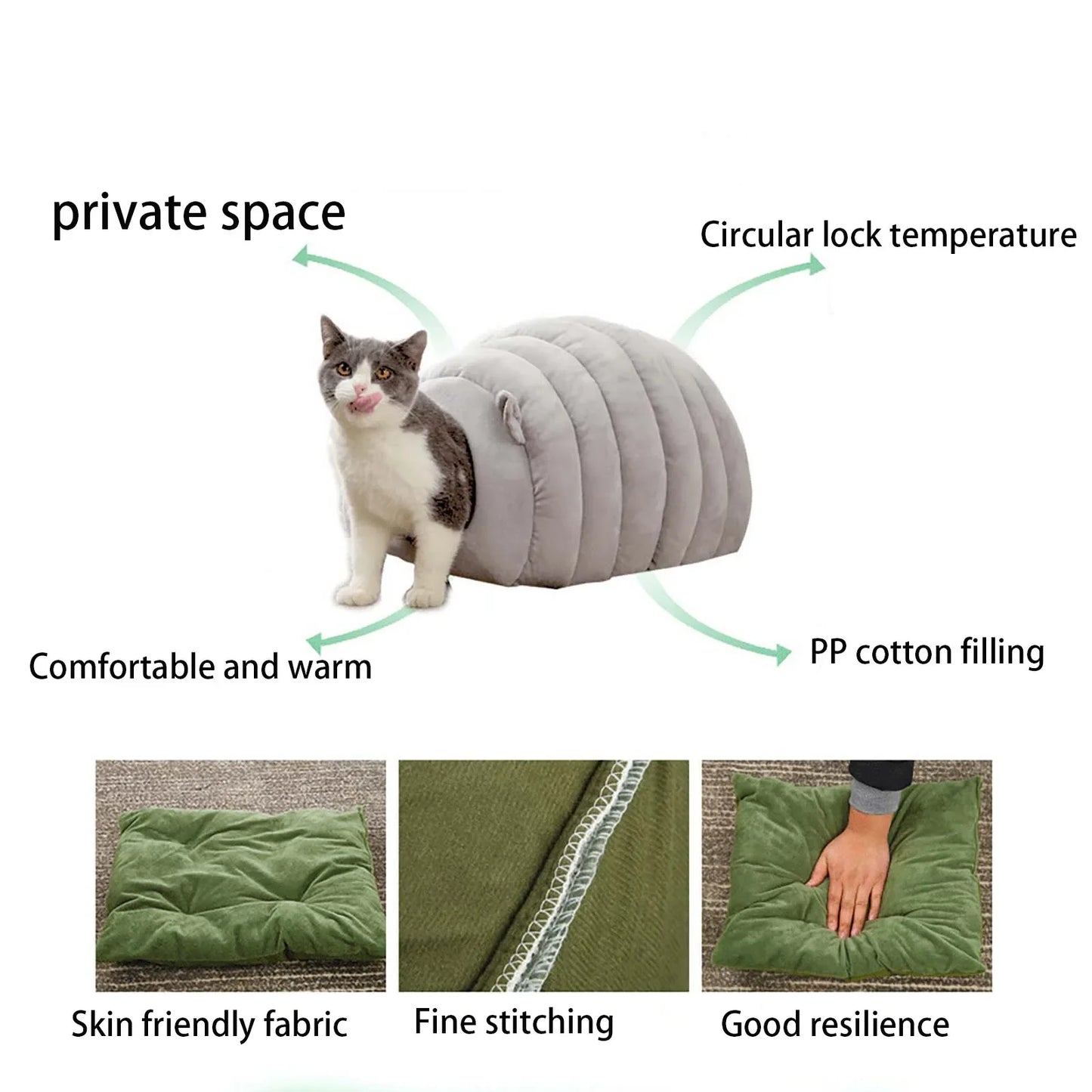 Washable Plush Pet Bed – Warm & Soft Sleeping Bed for Cats & Dogs