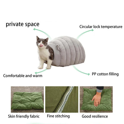 Washable Plush Pet Bed – Warm & Soft Sleeping Bed for Cats & Dogs