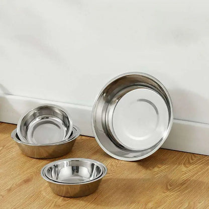 Stainless Steel Pet Bowl – Large Capacity Non-Rust Food & Water Bowl for Dogs & Cats