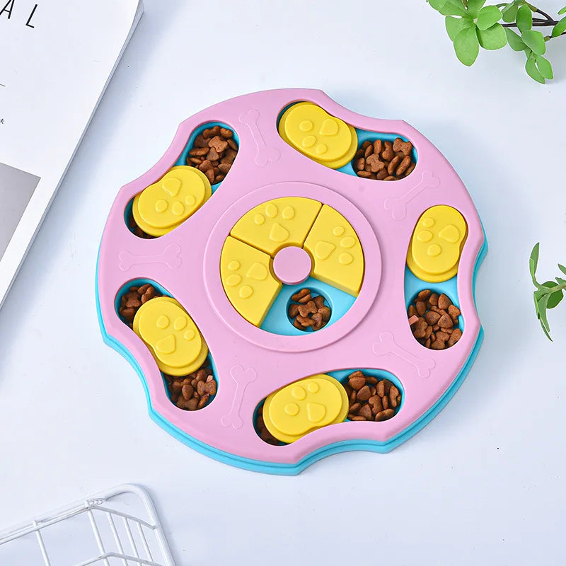 Pentagonal Dog Puzzle Slow Feeder – Interactive IQ Training Food Dispenser for Dogs & Cats