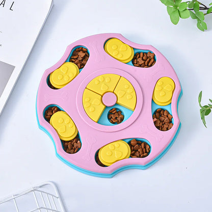 Pentagonal Dog Puzzle Slow Feeder – Interactive IQ Training Food Dispenser for Dogs & Cats