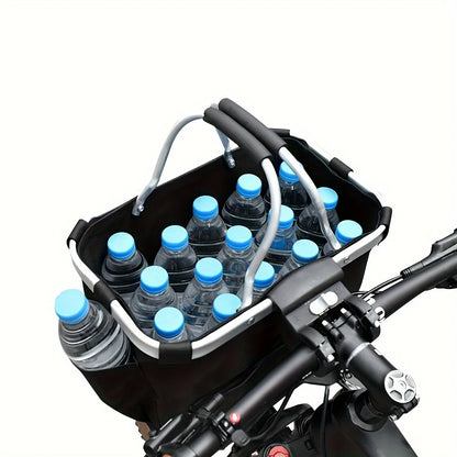 Foldable Pet Bike Basket – Handlebar Carrier for Cats & Dogs