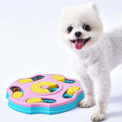 Pentagonal Dog Puzzle Slow Feeder – Interactive IQ Training Food Dispenser for Dogs & Cats