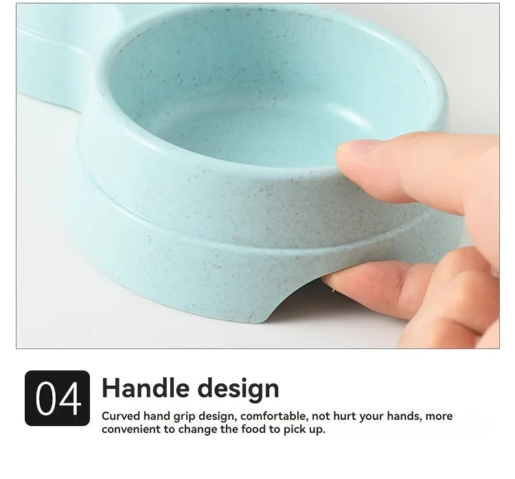 Dual Stainless Steel Pet Bowl – Non-Slip Double Food & Water Dish for Cats & Dogs