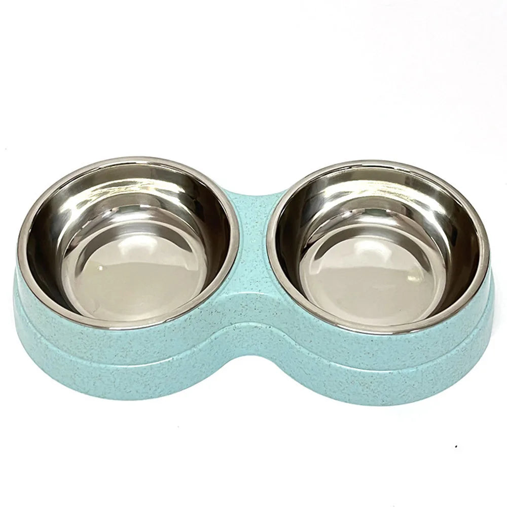 2-in-1 Dual Pet Bowl – Food & Water Feeder for Cats, Puppies & Small Dogs