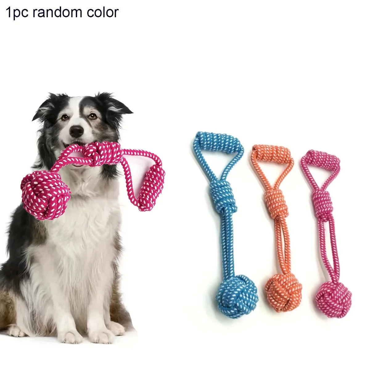 Dog Rope Toy with Ball | Durable Chew & Tug Toy for All Breeds