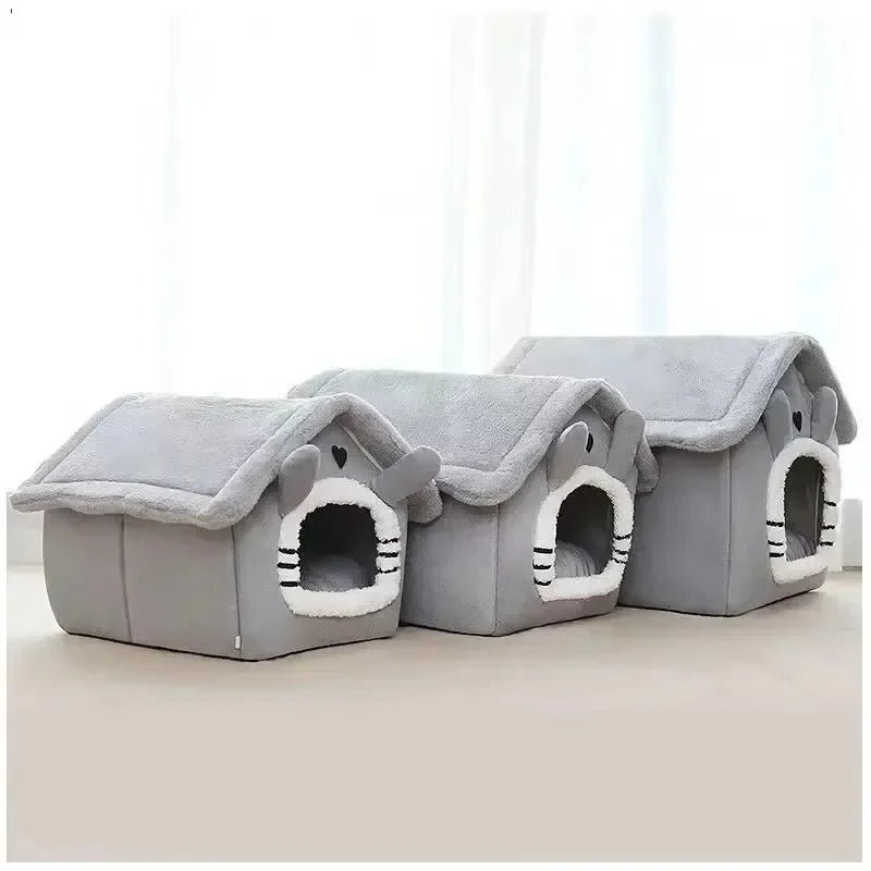 Indoor Pet Bed Tent House | Soft Warm Kennel for Dogs & Cats