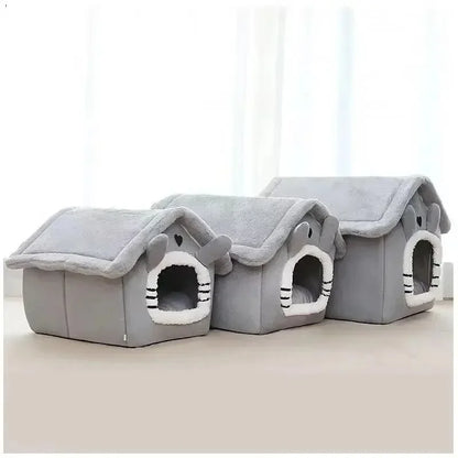 Indoor Pet Bed Tent House | Soft Warm Kennel for Dogs & Cats