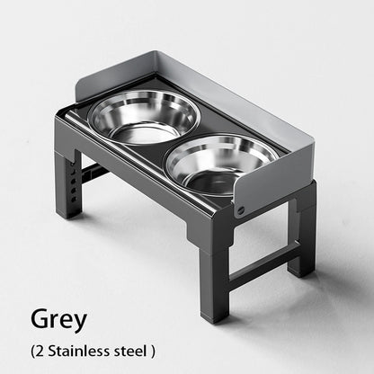 Elevated Adjustable Dog Bowl Stand – Double Stainless Steel Bowls for Small, Medium & Large Dogs