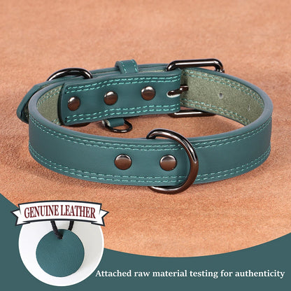 Real Leather Dog Collar — Soft, Durable & Adjustable