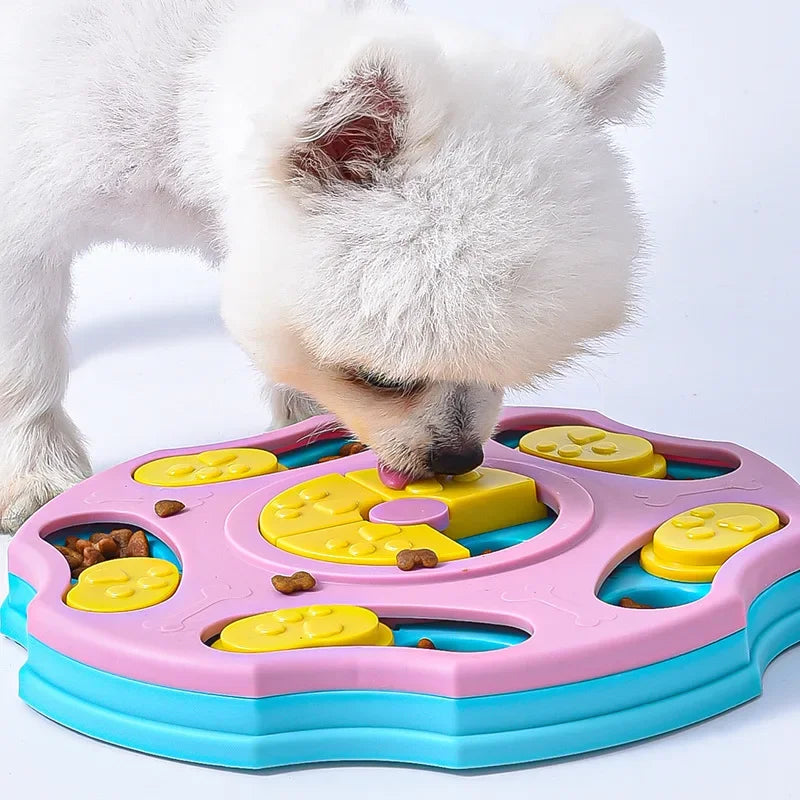 Pentagonal Dog Puzzle Slow Feeder – Interactive IQ Training Food Dispenser for Dogs & Cats