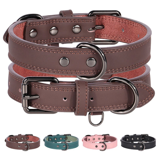 Real Leather Dog Collar — Soft, Durable & Adjustable