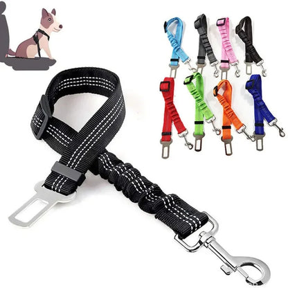 Reflective Dog Car Tether | Adjustable Safety Seat Belt Harness