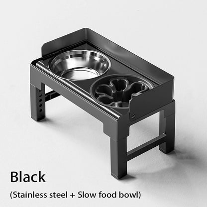 Elevated Adjustable Dog Bowl Stand – Double Stainless Steel Bowls for Small, Medium & Large Dogs