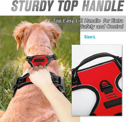 Dog Vest Harness – Lightweight Adjustable Collar & Harness Set for Small & Medium Dogs