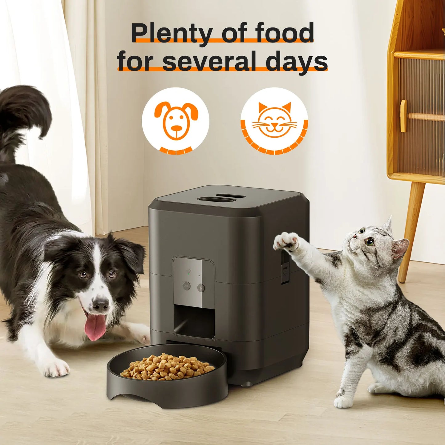 Smart Automatic Pet Feeder – Timed & Quantitative Food Dispenser for Cats & Dogs