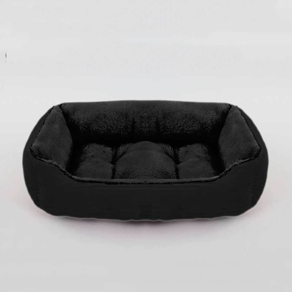 Square Plush Pet Sofa Bed – Kennel Cushion for Cats & Dogs