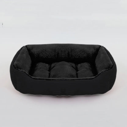 Square Plush Pet Sofa Bed – Kennel Cushion for Cats & Dogs