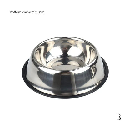 Stainless Steel Pet Bowl – Anti-Slip, Anti-Ant Food & Water Dish for Dogs & Cats
