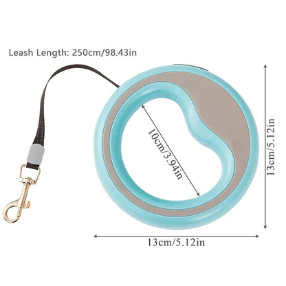 2.5M Automatic Retractable Dog Leash | Durable Puppy Lead for Small & Medium Dogs